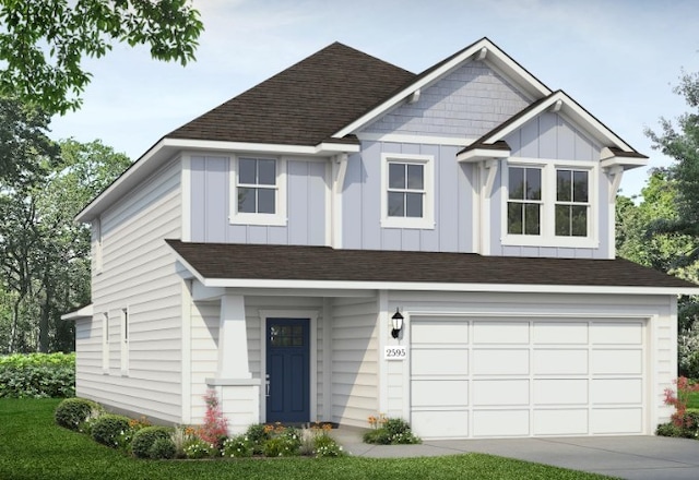 view of front of home featuring a garage