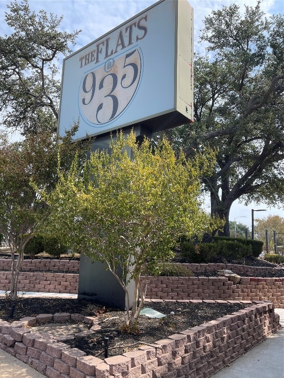 view of community sign