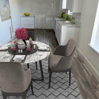 dining room featuring dark hardwood / wood-style floors