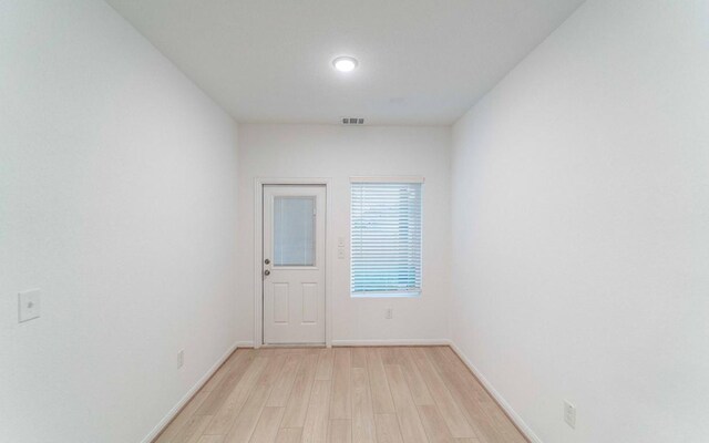 empty room featuring light wood-type flooring