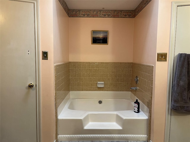 bathroom with a tub