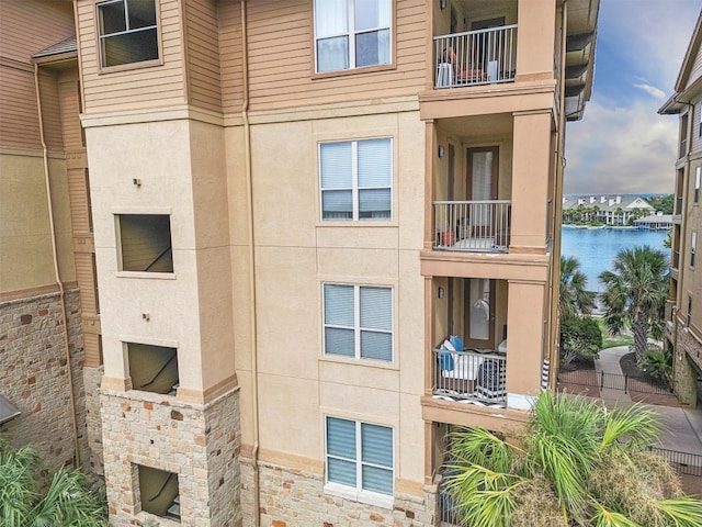 view of property featuring a water view