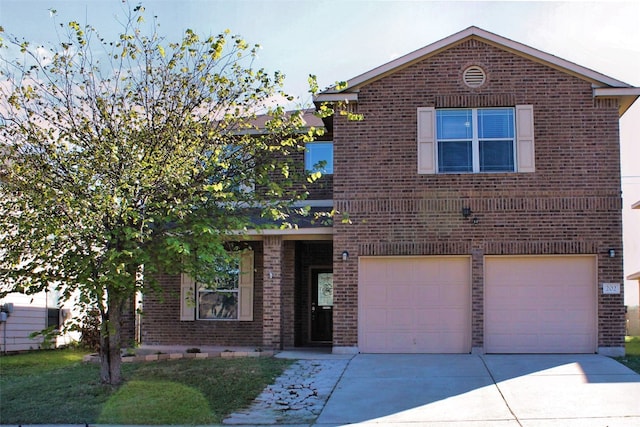 view of property featuring a garage