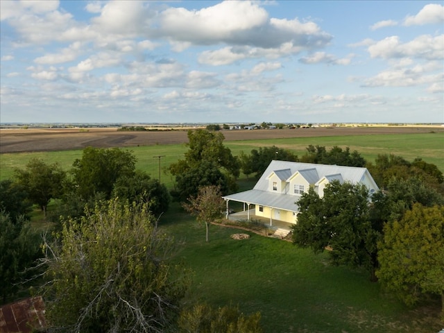 drone / aerial view featuring a rural view