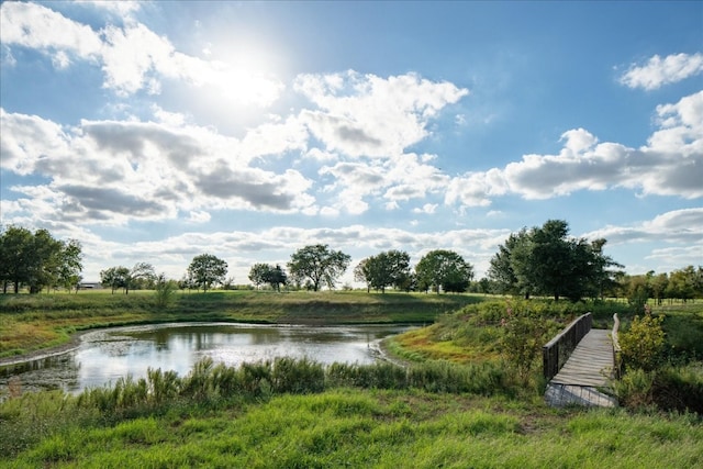 view of water feature