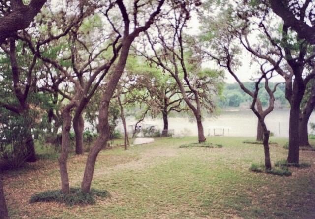 view of yard with a water view