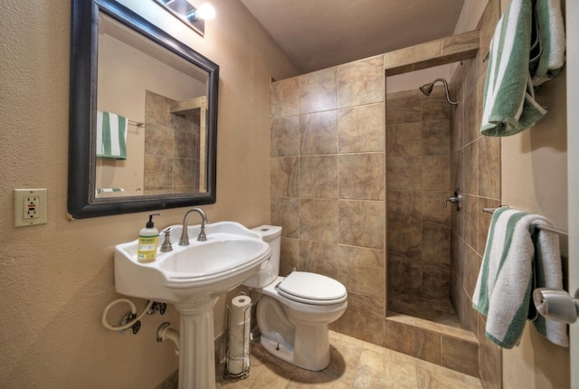 1332 Fm 969, Bastrop, TX 78602 - full bathroom with a tile shower and a textured wall