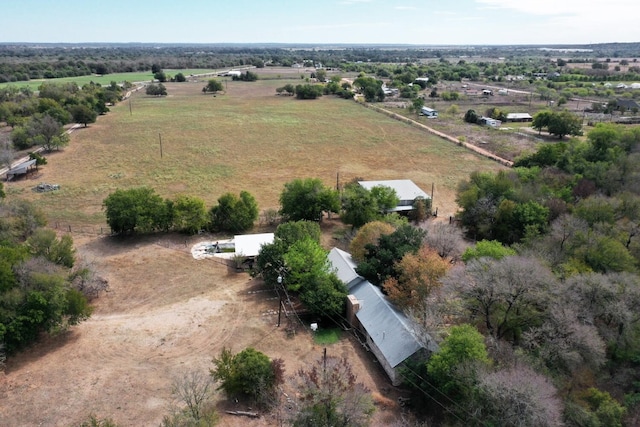 aerial view with a rural view