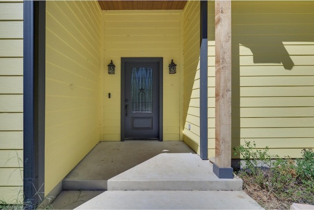 view of doorway to property