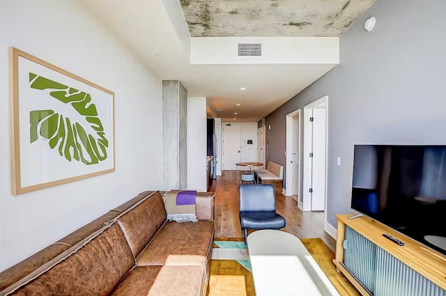 interior space featuring wood-type flooring