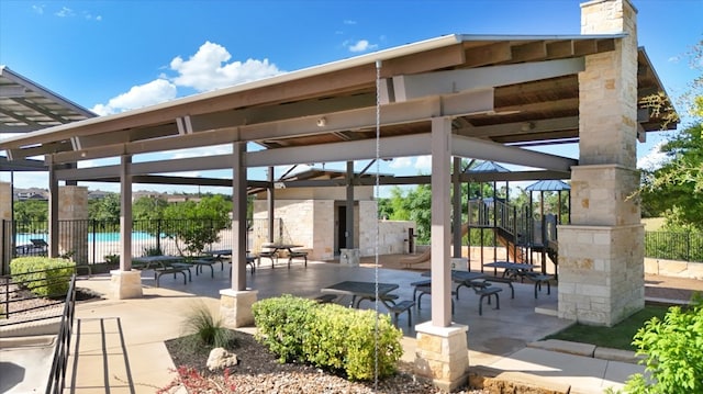 view of home's community featuring a gazebo