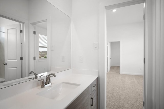 bathroom with vanity