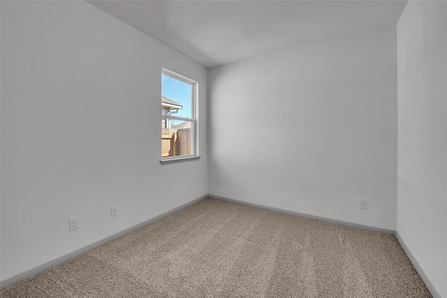 view of carpeted spare room