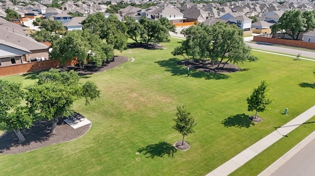 bird's eye view with a residential view