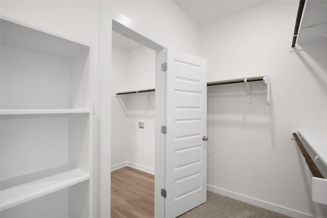 view of walk in closet