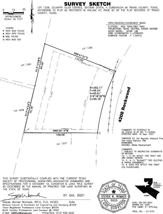 4208 Rockwood Dr, Lago Vista TX, 78645 land for sale