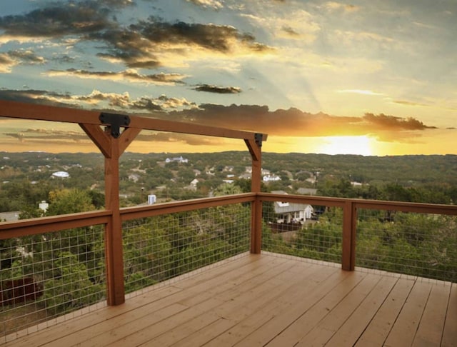 view of deck at dusk