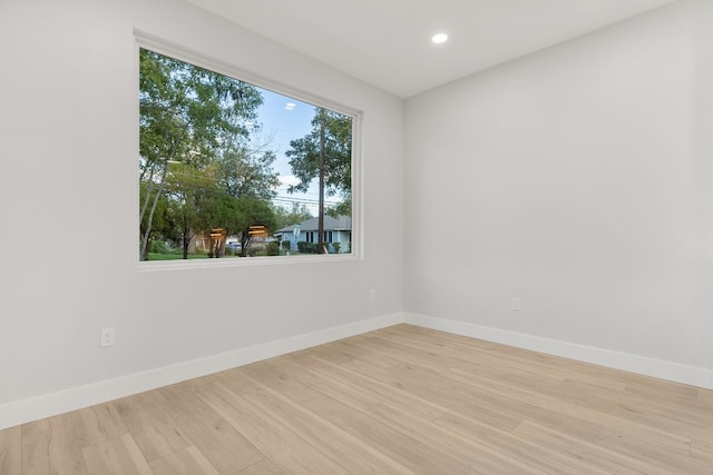 empty room featuring light hardwood / wood-style floors