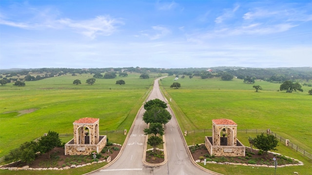 drone / aerial view featuring a rural view