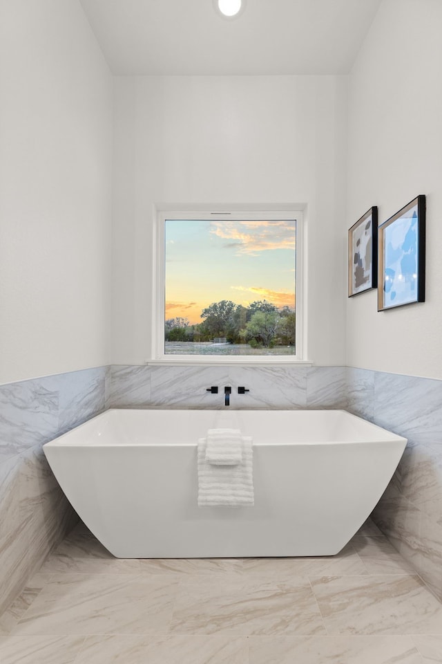 bathroom with a bathing tub