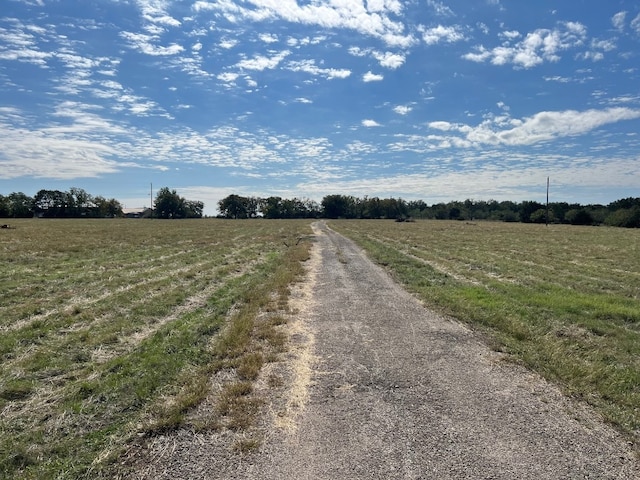 view of street featuring a rural view