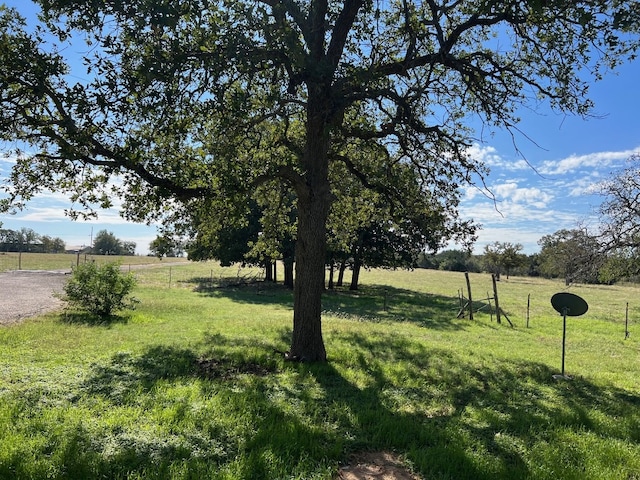 view of yard featuring a rural view