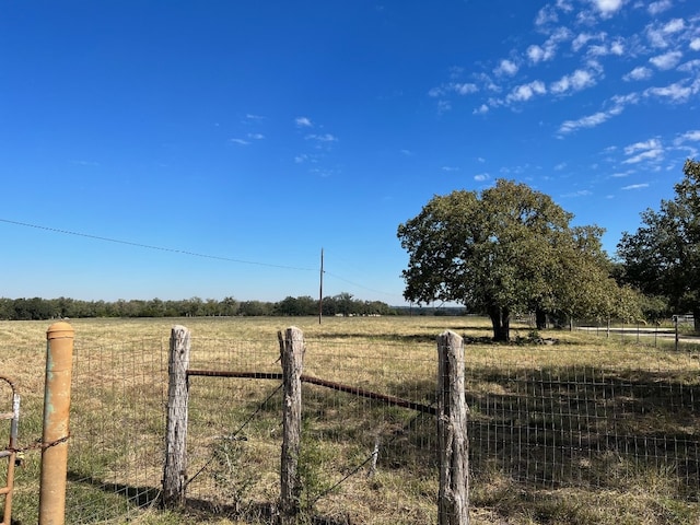 view of yard featuring a rural view