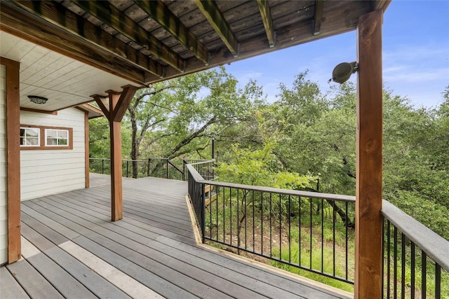 view of wooden terrace