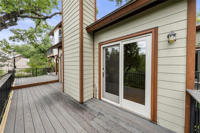 view of wooden deck