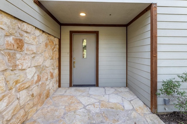 view of doorway to property