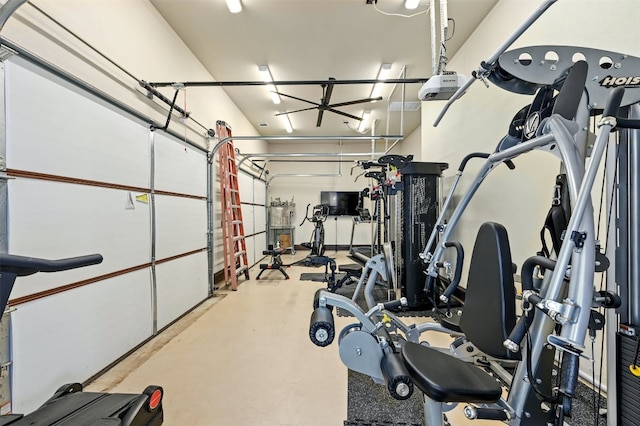 view of workout area