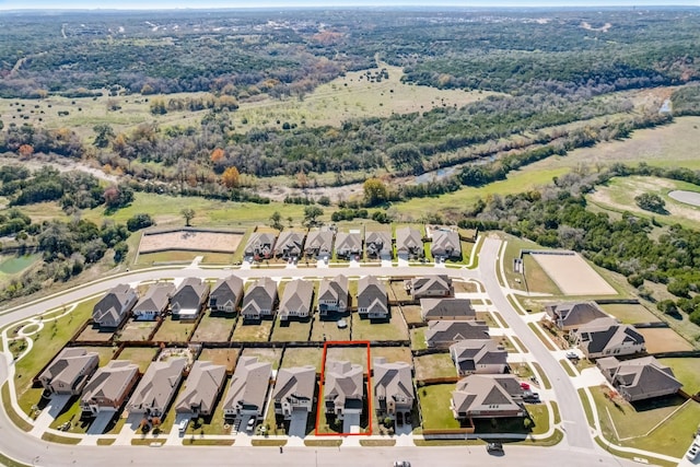 aerial view featuring a residential view