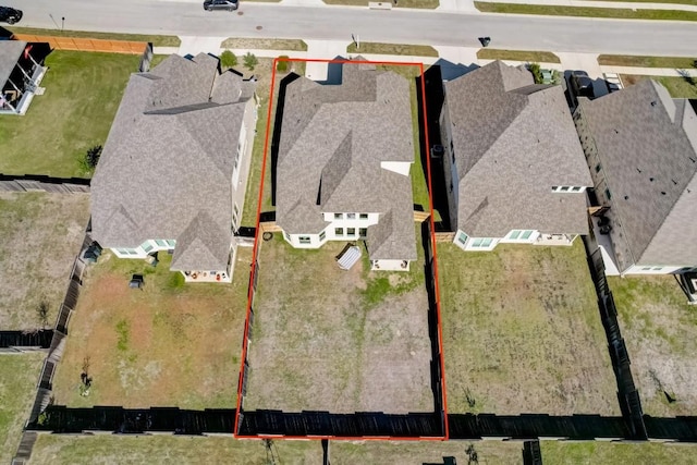 bird's eye view featuring a residential view