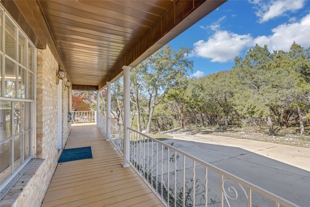 balcony with covered porch