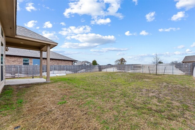 view of yard featuring a patio