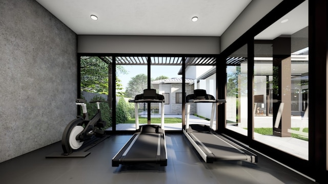 view of workout area