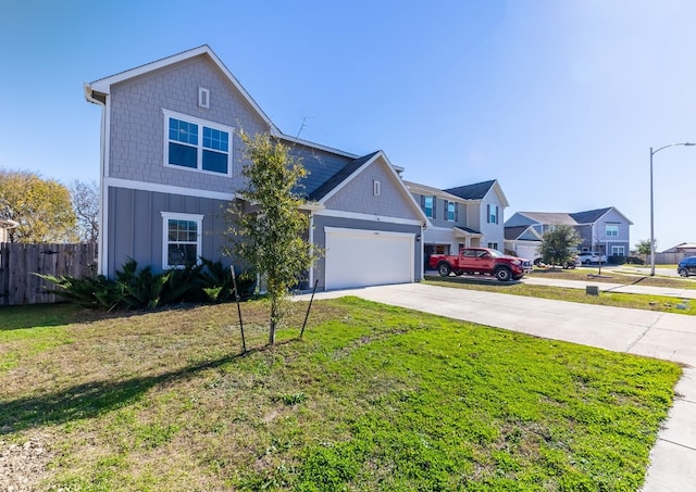 view of property with a front lawn