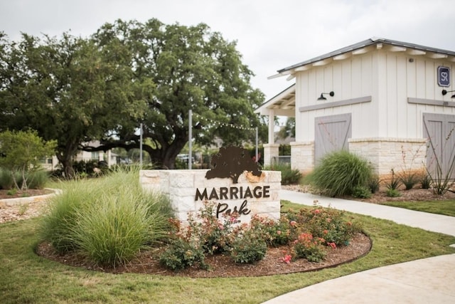 view of community sign