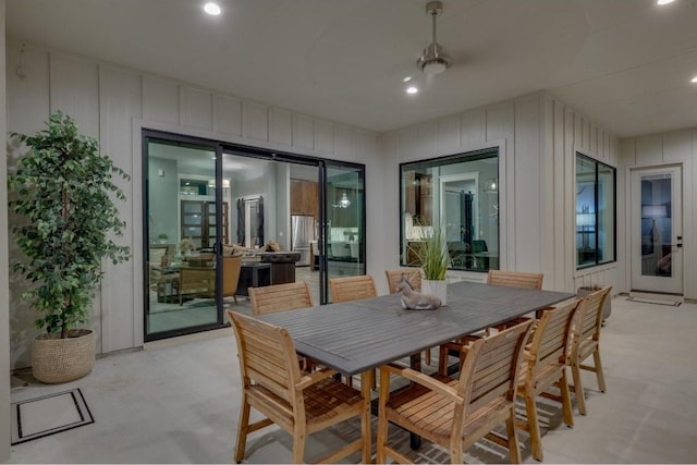 view of patio / terrace with ceiling fan