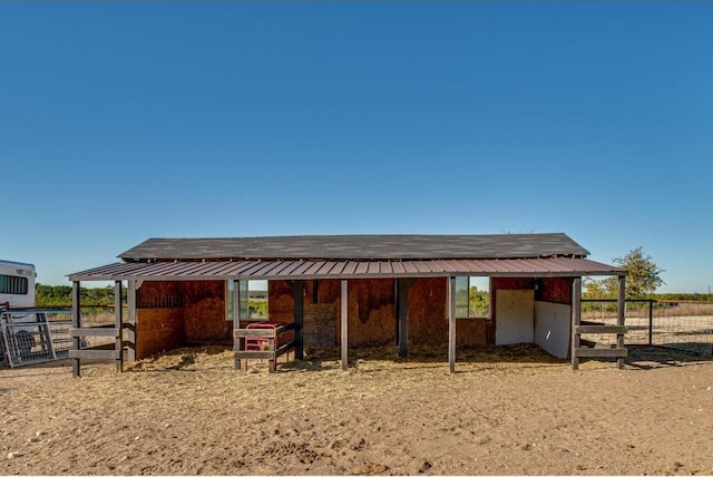 view of horse barn