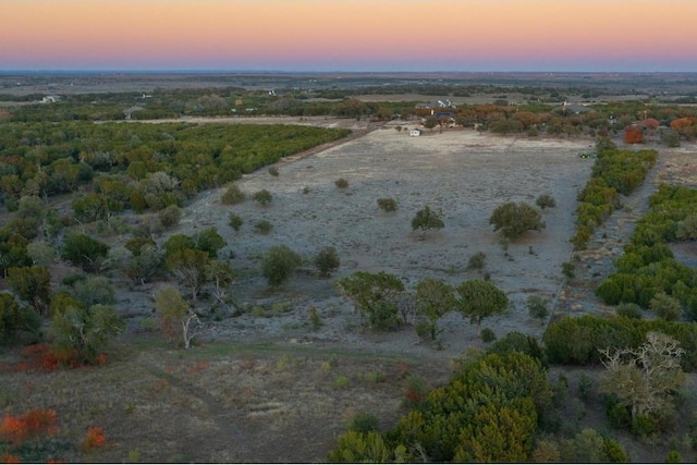 view of aerial view at dusk