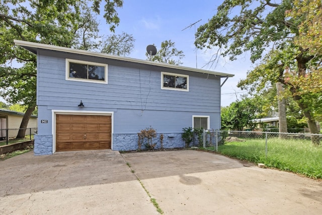 view of property exterior featuring a garage