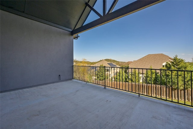 view of patio with a balcony