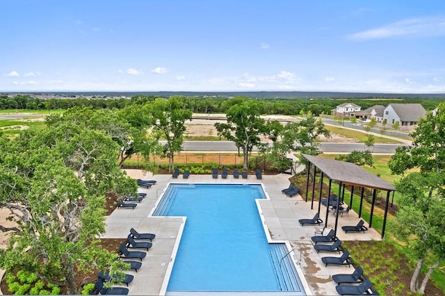 view of pool with a patio