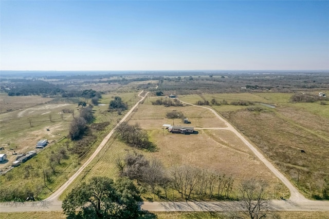 drone / aerial view featuring a rural view