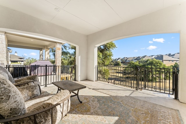 view of sunroom