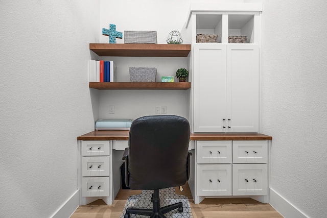 office featuring light hardwood / wood-style floors