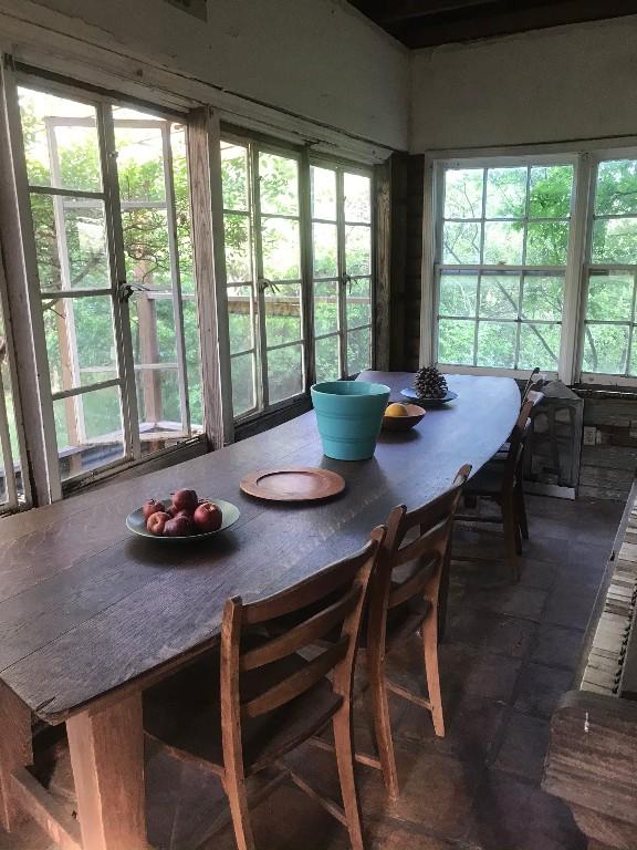 dining space with a wealth of natural light