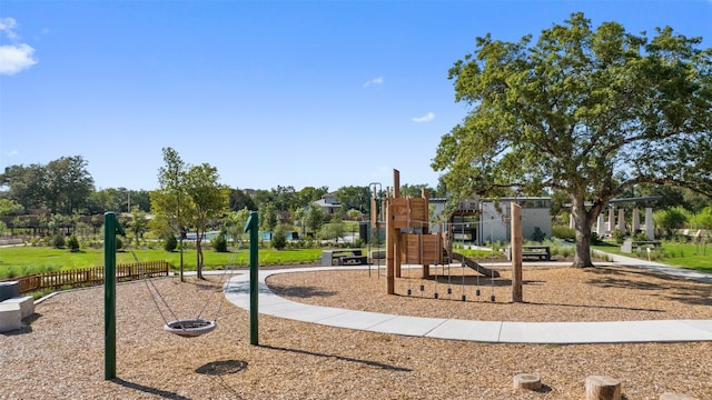 view of jungle gym