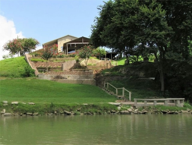 view of water feature